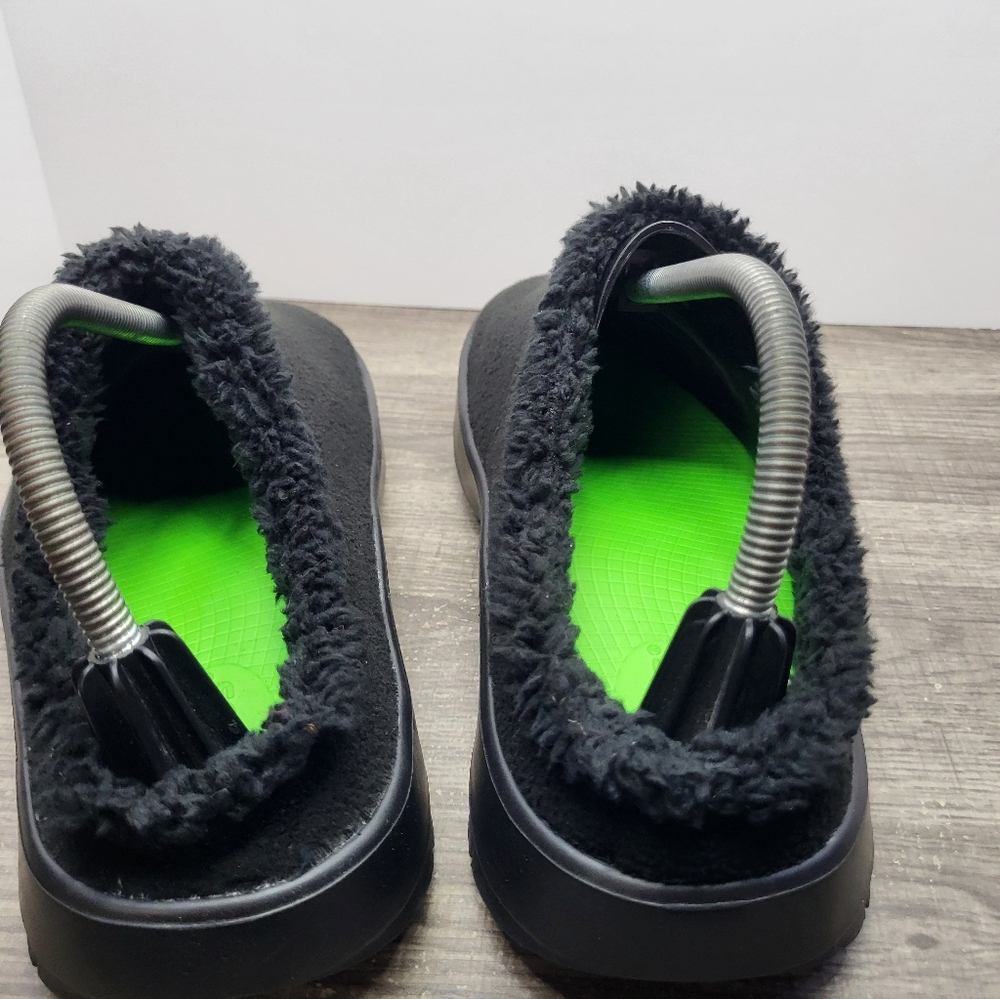 Oofos OOcoozie Mule Mens Size 10 Black Casual Walking Slip On Recovery Slipper - Picture 6 of 10
